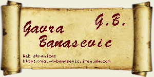 Gavra Banašević vizit kartica